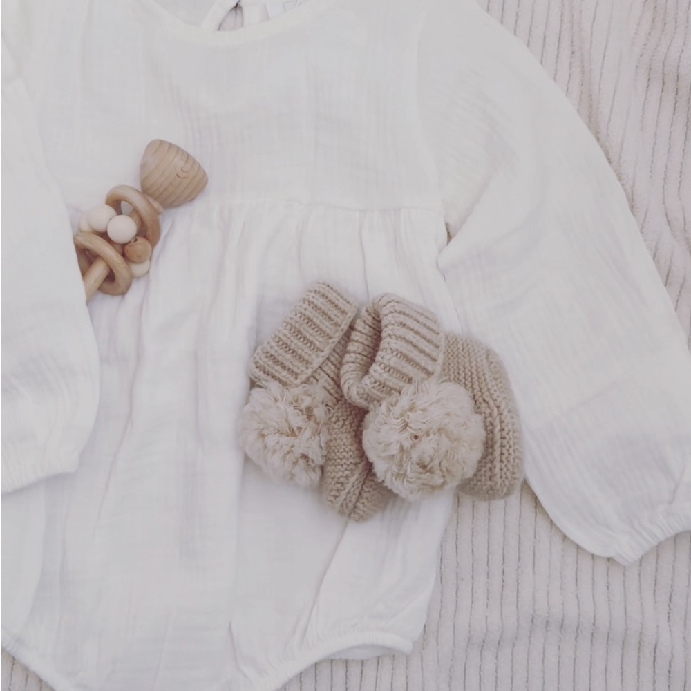 Baby Merino Wool Booties. 0-6 months